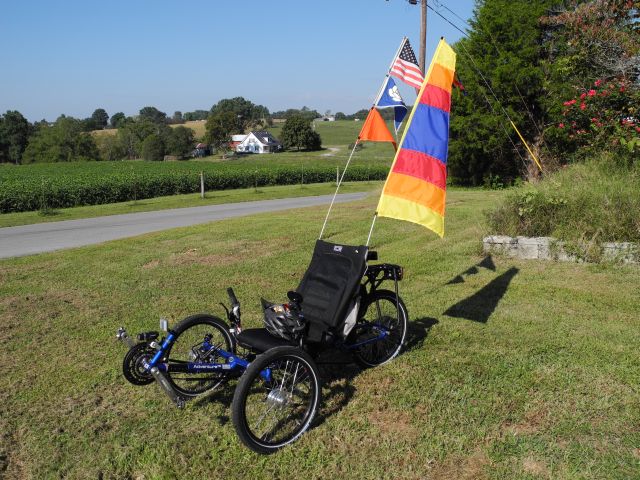 recumbent bike safety flags